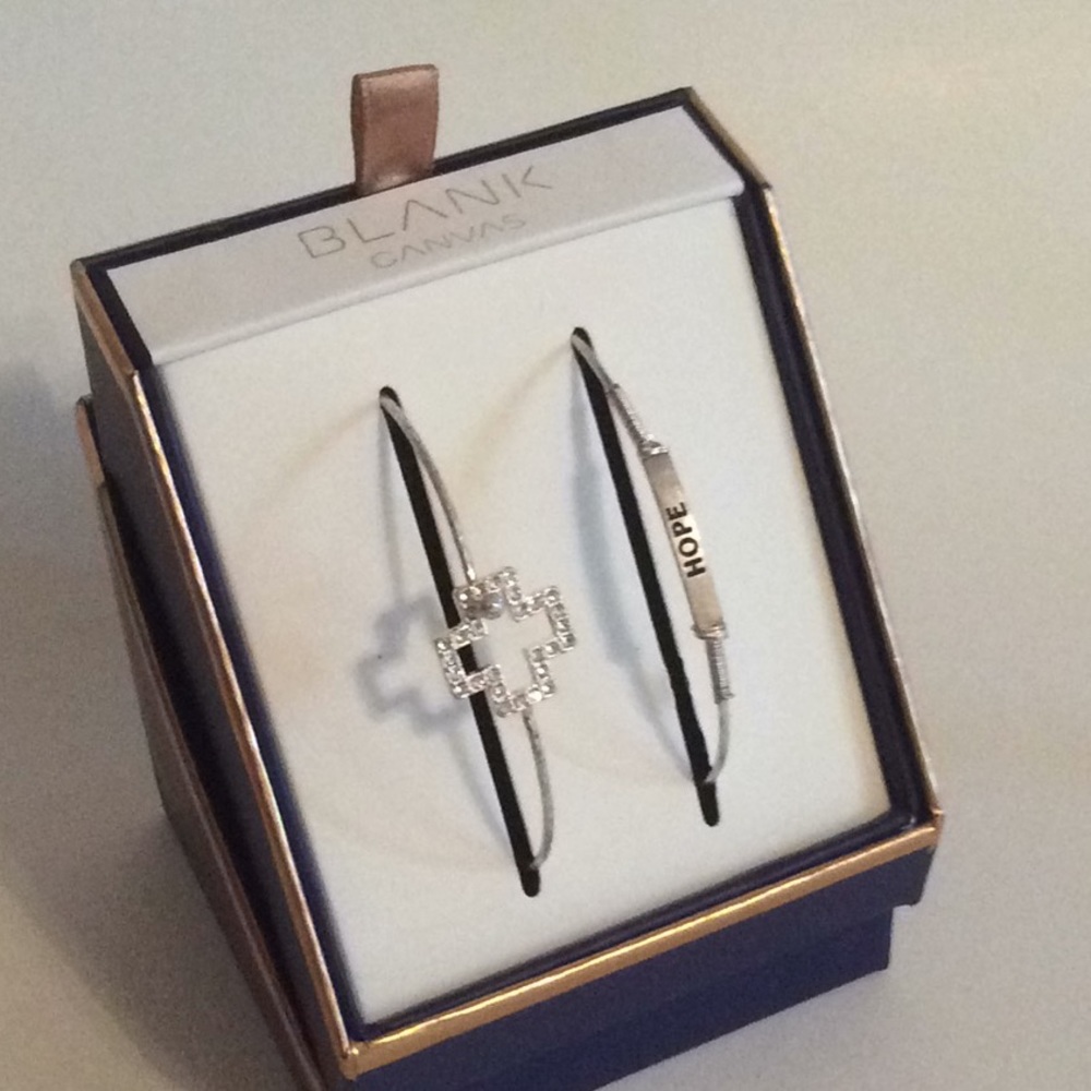 "SALE" BLANK CANVAS SET OF 2 BEAUTIFUL BRACELETS, PRICE FIRM, NIB